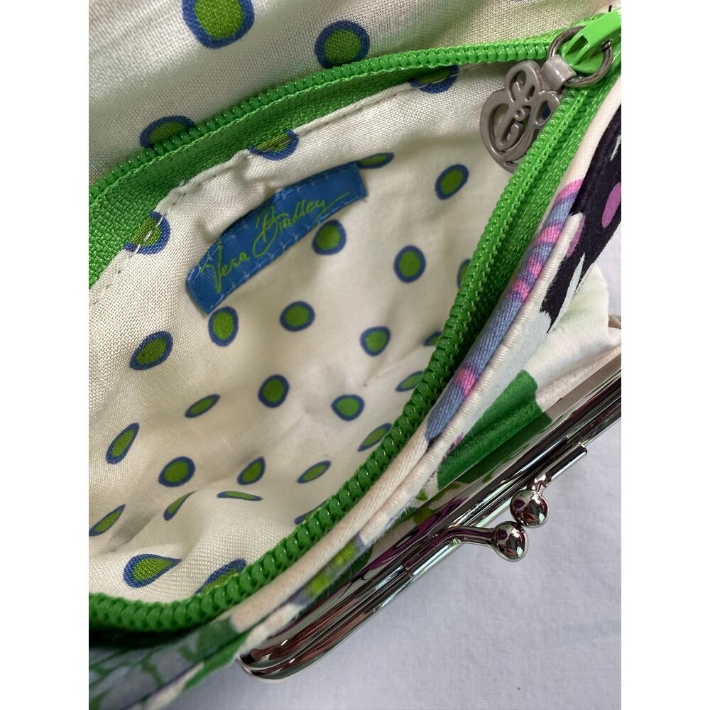 Vera Bradley Casey Sateen Wallet Limited Edition Butterfly Flower Pattern Purple - Picture 6 of 10